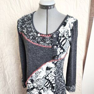 Pappalon Size Small Black‎ Mixed Media Dress